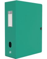 Photo OXFORD : Boite de classement Memphis avec bouton - Vert - Dos de 100 mm