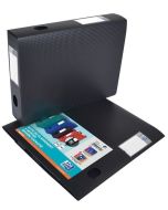 Boite de classement Memphis avec bouton - 40 mm - Noir : OXFORD Visuel