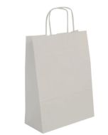 Sac en Papier - 320 x 160 x 390 mm - Kraft Blanc APLI Lot de 50