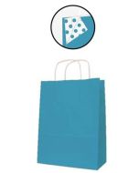 Sac en Papier - 250 x 110 x 310 mm - Kraft Turquoise APLI Lot de 50 