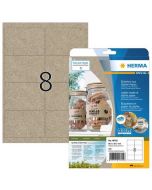 Étiquettes adhésives - 99,1 x 67,7 mm - brun naturel HERMA Lot de 160 - image
