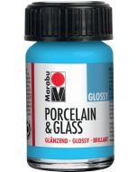 Peinture Bleu clair brillante - 15 ml - MARABU Porcelain et Glass Glossy