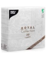 Photo Lot de 50 serviettes en papier - Blanc - 400 x 400 mm PAPSTAR ROYAL Collection Ornements Image