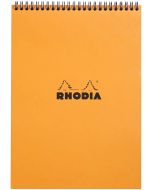 Bloc Notes quadrillé à spirale - 210 x 297 mm A4 : RHODIA Couverture Orange Visuel