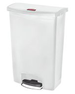 Poubelle à pédale avec couvercle - 90 litres - Blanc : RUBBERMAID Visuel