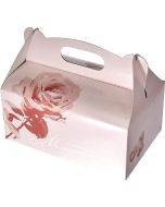 Photo Boîte en carton pour pâtisseries - 200 x 130 x 90 mm - Rose PAP STAR