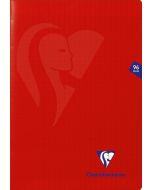 Cahier A4 - 96 pages - Grands Carreaux - Rouge CLAIREFONTAINE Mimesys