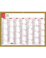 Calendrier mural 2025 - 220 x 295 mm EXACOMPTA 1er semestre