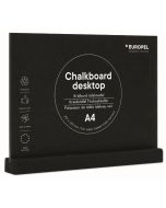 Présentoir de Table - A4/Paysage - Ardoise avec socle en bois Noir : EUROPEL image