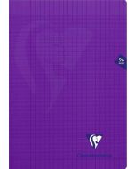 Cahier A4 - 96 pages - Grands Carreaux - Violet CLAIREFONTAINE Mimesys