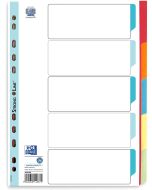 Photo OXFORD 400034589: Jeu de 5 intercalaires neutres en carton coloré