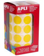 Photo Gommettes adhésives rondes - 20 mm - Jaune AGIPA