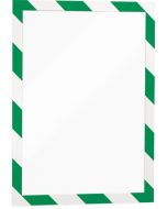 Cadre d'affichage sécurité magnétique auto-adhésif - A4 - Vert/Blanc : DURABLE Lot de 2 Modèle