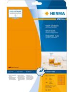 Étiquettes adhésives - Orange fluorescent - 99,1 x 67,7 mm HERMA 5145