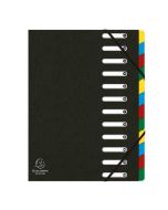 55121E EXACOMPTA  : Trieur avec élastiques  Noir