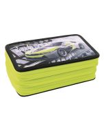 Étui scolaire Race Car - Noir/Jaune fluo - 36 pièces EBERHARD FABER