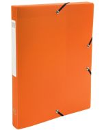 EXACOMPTA Boîte de classement PP - Dos 25 mm Orange fermée