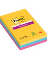 POST-IT Bloc-note adhésif ligné - Assortiment - 101 x 101 mm Super Sticky Lot de 6