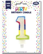Bougie d'anniversaire Chiffre 1 pailletée - 75 mm CLAIREFONTAINE