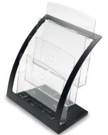 Porte-brochures à dos plat - 1 compartiment - A5 portrait DEFLECTO