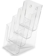 Porte-brochures incliné - 4 compartiment - A5 portrait DEFLECTO