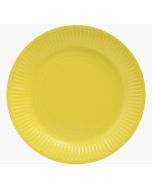 Assiette jetable en carton - Jaune - 230 mm PRO NAPPE Lot de 20