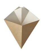 Photo Cornet à frites avec compartiment à sauce - 165 x 195 mm PAP STAR Pure