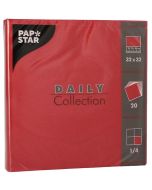 Serviettes de table en papier - 320 x 320 mm - Bordeaux : PAP STAR Daily Lot de 20