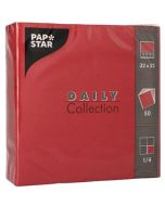 Photo Lot de 50 serviettes de table unies - Bordeaux PAP STAR Restaurant 14223