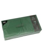Lot de 150 Serviettes de table unies - Vert foncé PAP STAR
