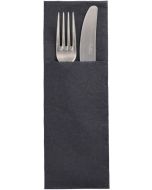 Pochettes à couverts avec Serviette de table - Crème : PAP STAR Lot de 100 Visuel