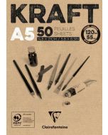 Bloc spiralé de 30 feuilles - Papier à dessin à Grain - A5 CLAIREFONTAINE