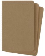 Carnet de Notes Uni P/A6 - Couverture Carton Marron MOLESKINE Lot de 3