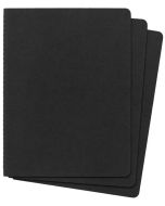 Carnet de Notes Ligné - 190 x 250 mm - Couverture Carton Noir MOLESKINE Lot de 3