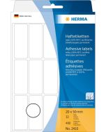 HERMA : Lot de 480 étiquettes adhésives - 20,0 x 50,0 mm - Blanc