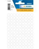 HERMA : Lot de 540 étiquettes adhésives rondes - 8,0 mm - Blanc