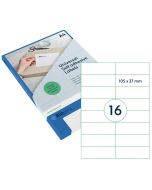 Étiquettes adhésives - 105 x 37 mm RILLPRINT Lot de 1600 photo