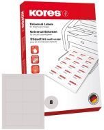 Étiquettes adhésives universelles - 97 x 67,7 mm - Blanc : KORES Lot de 800