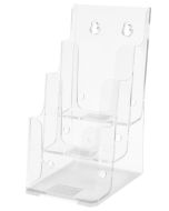 Porte-brochures incliné - 3 compartiment - 1/3 A4 portrait DEFLECTO