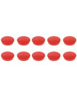 Photo Lot de 10 Aimants ronds - 20 mm - Rouge : MAGNETOPLAN 1664606