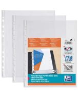 Lot de 10 Pochettes perforées en PP 0,09 mm - 210 x 297 mm : OXFORD Image
