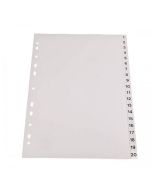 Photo Intercalaire numérique en plastique - 1 à 20 - A4 : PRO-OFFICE