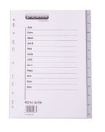 Photo Intercalaire mensuel en plastique - Jan à Déc - A4 : PRO-OFFICE