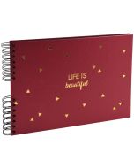 Photo Album photos à spirales - 320 x 220 mm - 150 photos - Rouge EXACOMPTA Life Image