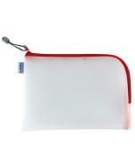 Photo Pochette universelle à zip - 260 x 200 mm - Transparent / Rouge HERMA Mesh Bags