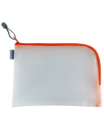 Photo Pochette universelle à zip - 260 x 200 mm - Transparent / Orange HERMA Mesh Bags