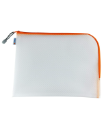 Photo Pochette universelle à zip - 360 x 280 mm - Transparent / Orange HERMA Mesh Bags