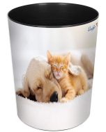 Photo Corbeille à papier - 13 litres - Chien et chat LAUFER
