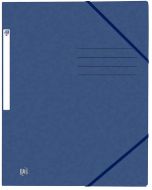 Photo Chemise à élastiques A4 - 3 rabats - Bleu Foncé OXFORD Top File+
