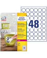 photo Étiquette ronde ultra résistante amovible 30 mm L4716REV-20 AVERY Lot de 960